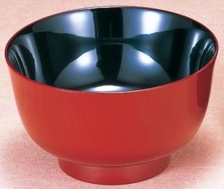 飲みやすい形】羽反椀 本朱内黒 - 木製食器・川連漆器のお店 根元泰蔵