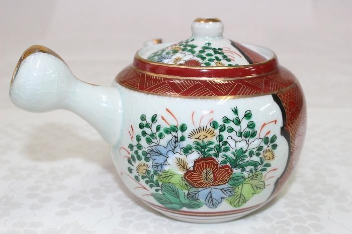 B-759九谷焼庄三手転写唐人文番茶器揃え碗10客組 九谷陶香窯謹製