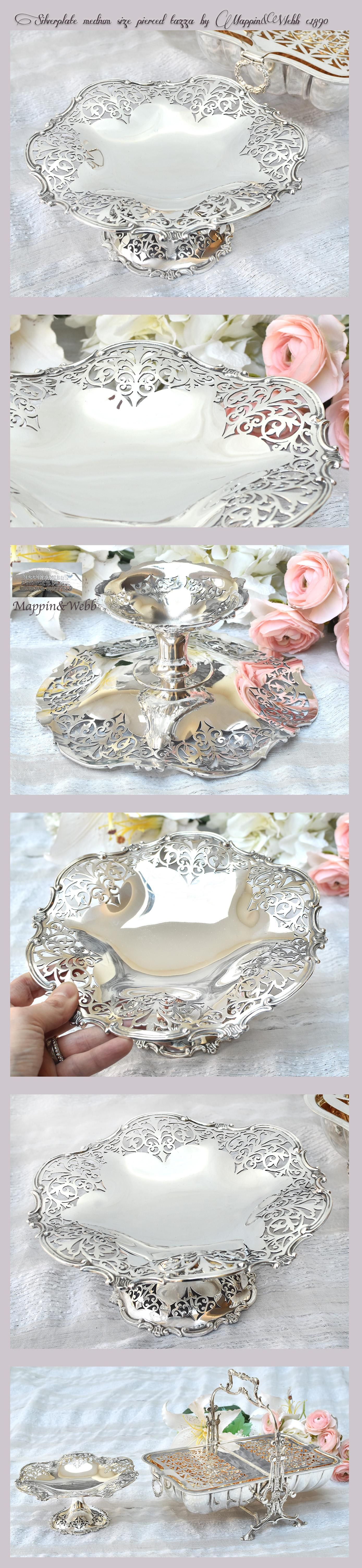 英国アンティーク銀器【シルバープレート】Tazza／コンポート