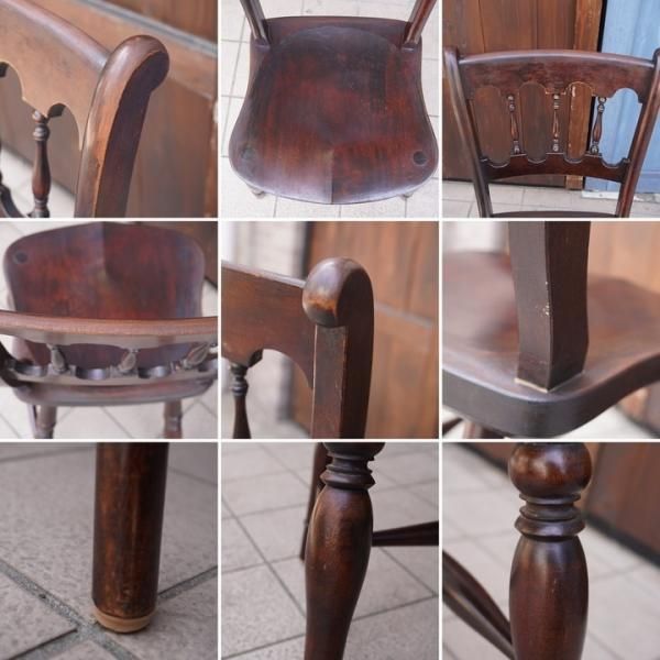 松本民芸家具のクラシックなダイニングチェアー【＃49A型 ワイコム