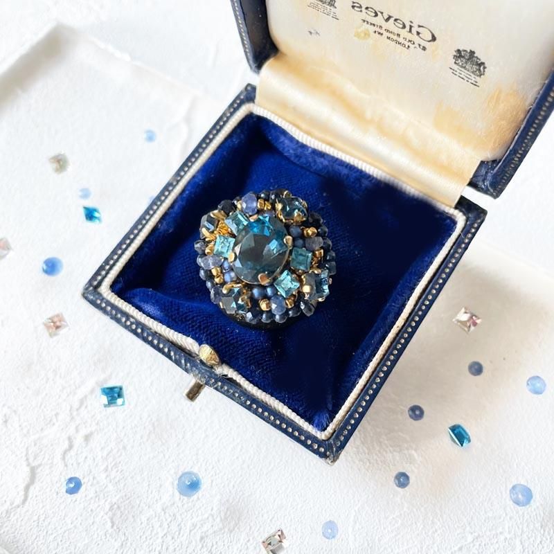 ロンドンブルートパーズ リング 大粒 天然石 リング 宝石質 ブルー