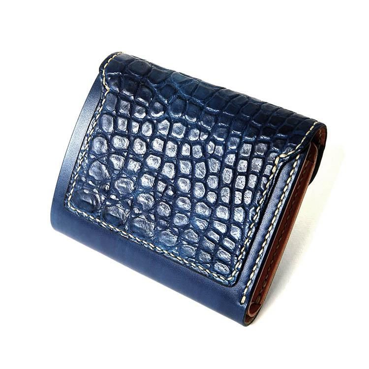 MOTO W5 ハンドダイ・ヌメクロコ × ベルギーヌメ ショートウォレット