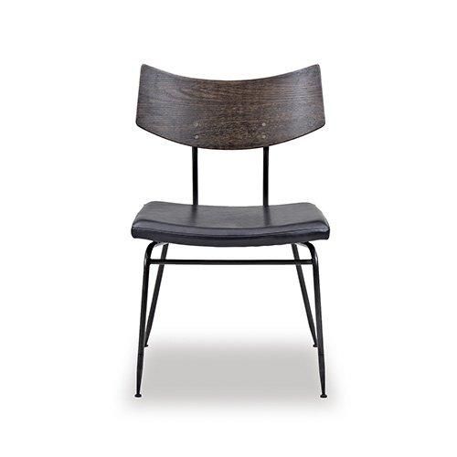 SQUARE ROOTS】SOLI CHAIR /SEARED OAK BLACK LEATHER - SHOP ASPLUND