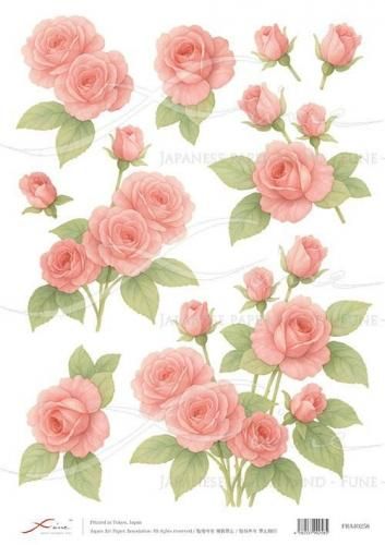 バラ柄のペーパーナプキン - 【Japan Art Paper】ペーパーナプキン3000