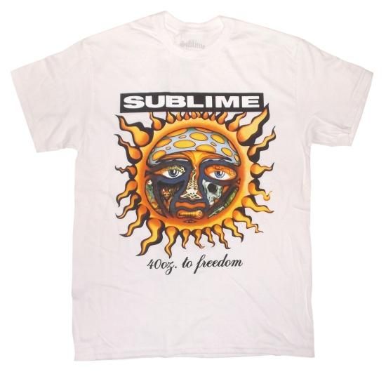 サブライム Tシャツ SUBLIME 40OZ TO FREEDOM 白 USA 正規品バンドT