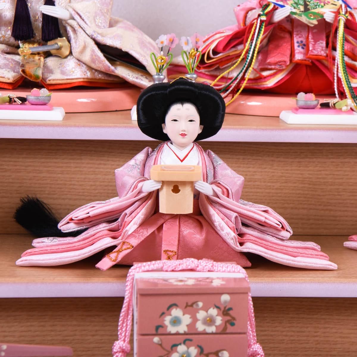 雛人形 収納三段飾り 五人飾り 雛爛漫 雅泉