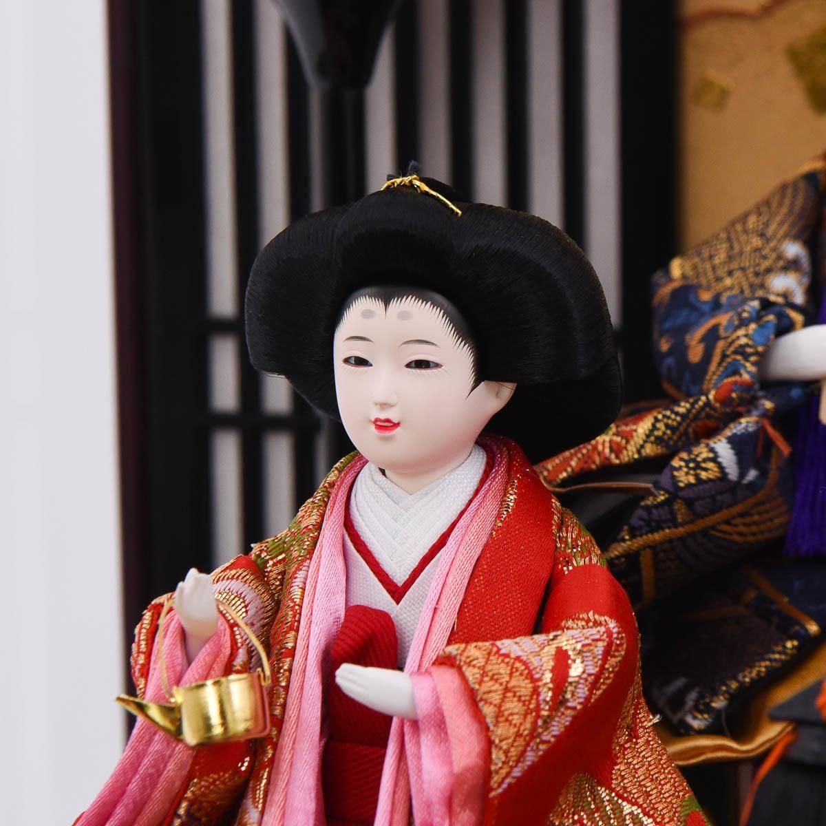 雛人形 芥子 ケース入十人飾り 五人囃子 京屋