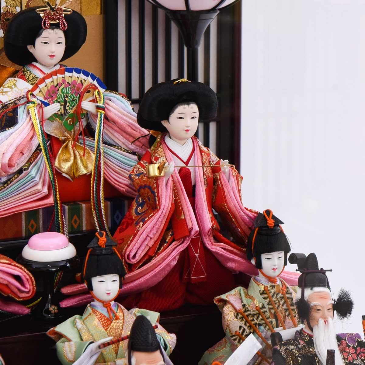 雛人形 芥子 ケース入十人飾り 五人囃子 京屋