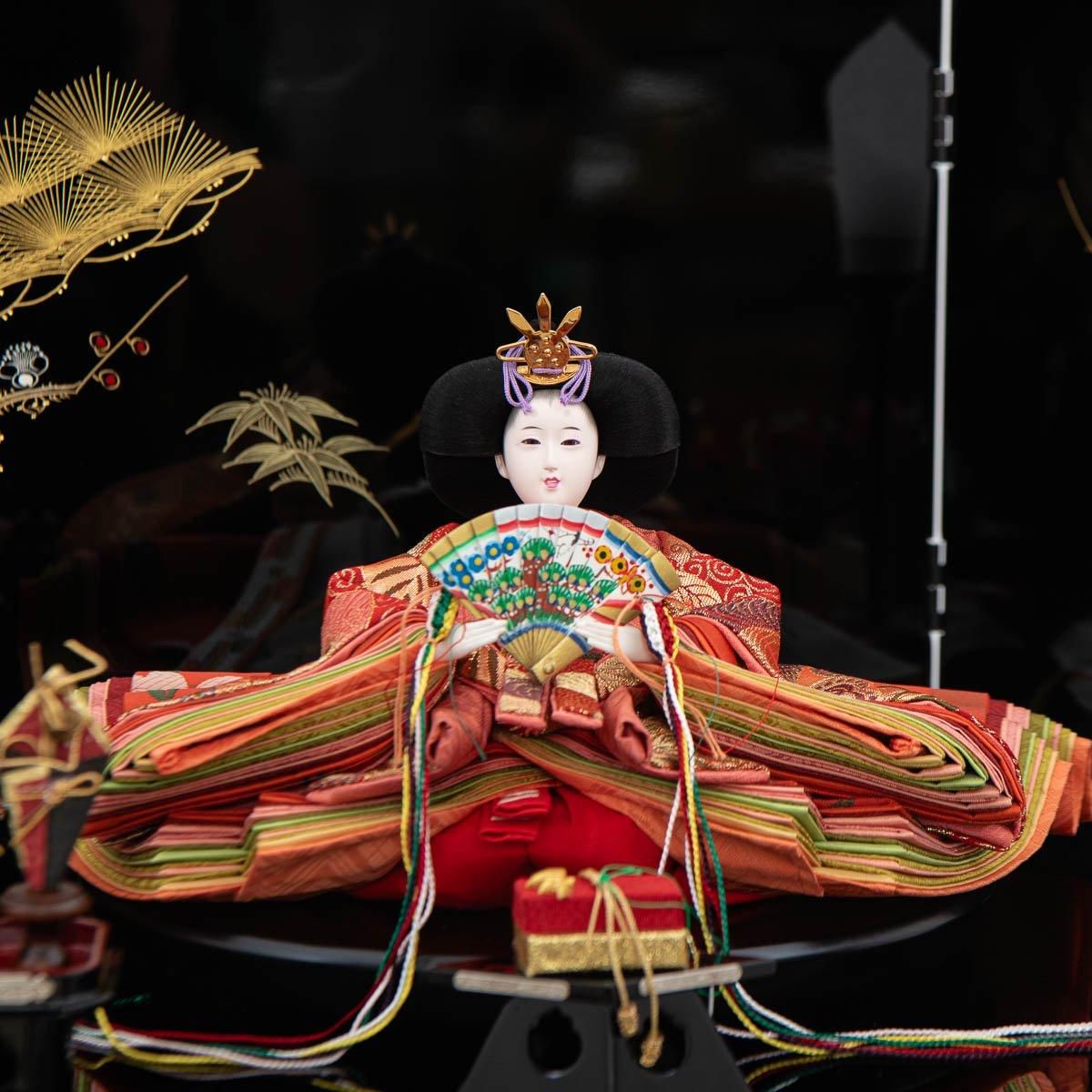 ひな人形 京十 親王飾り 津田逢生 沈金屏風【アウトレット特価品