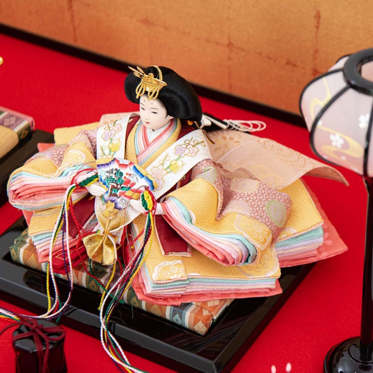 ひな人形 京十一番 親王飾り 金屏風 赤毛せん【展示特価品】 - 雛人形