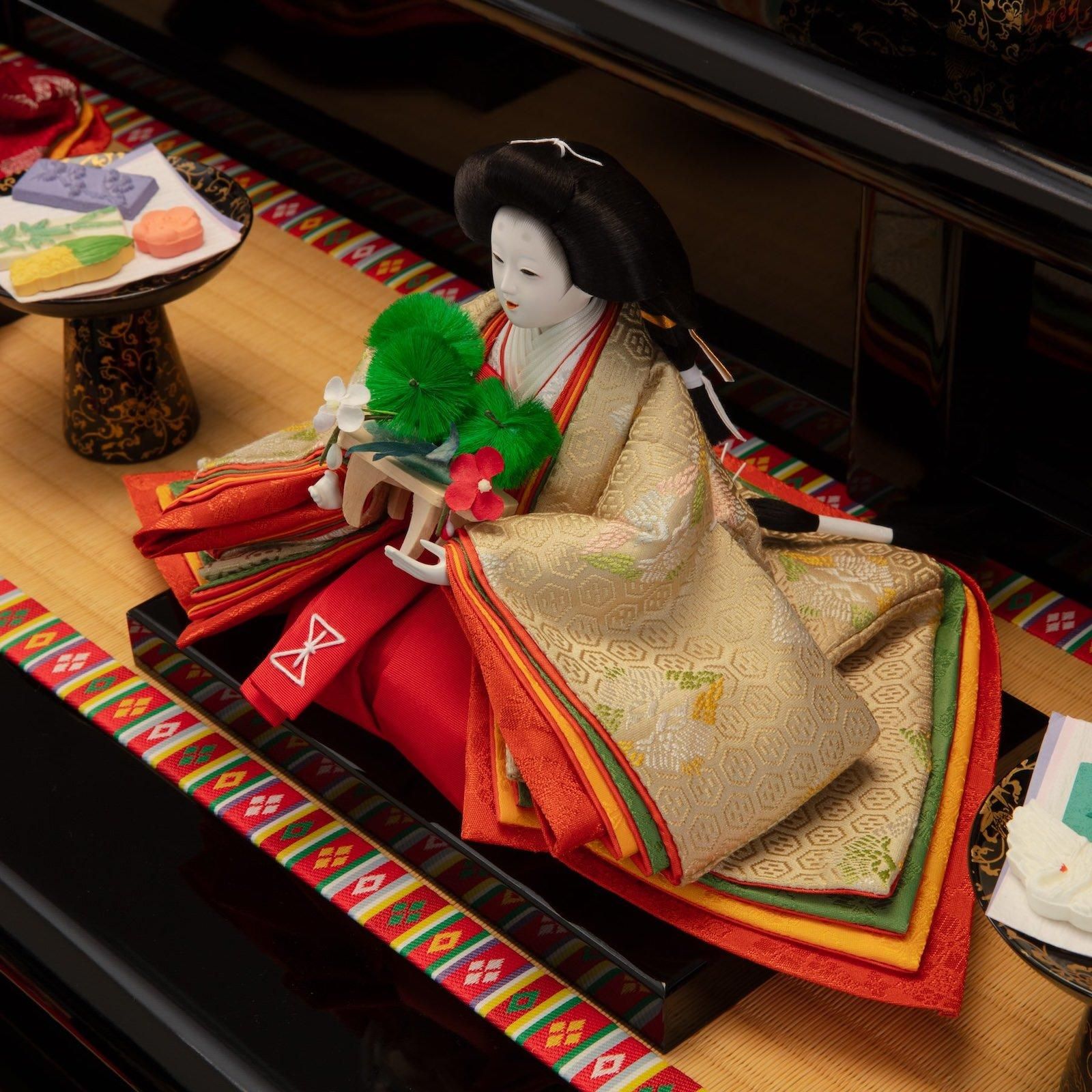 雛人形 京八 5人飾 桜華 小出松寿 荻野和風