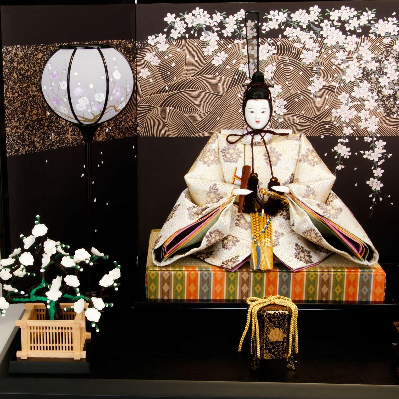 雛人形 京七/九番 | 親王飾り 月夜桜 - 雛人形・五月人形・羽子板