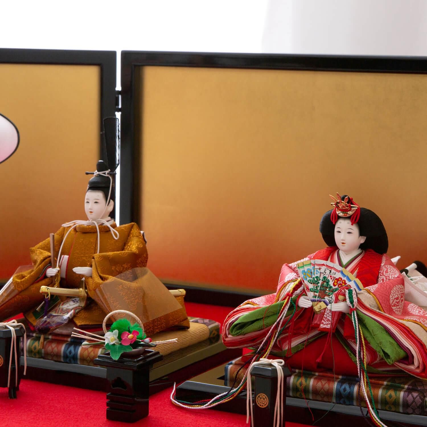 雛人形 京十二(芥子) 正絹 黄櫨染 小出松寿