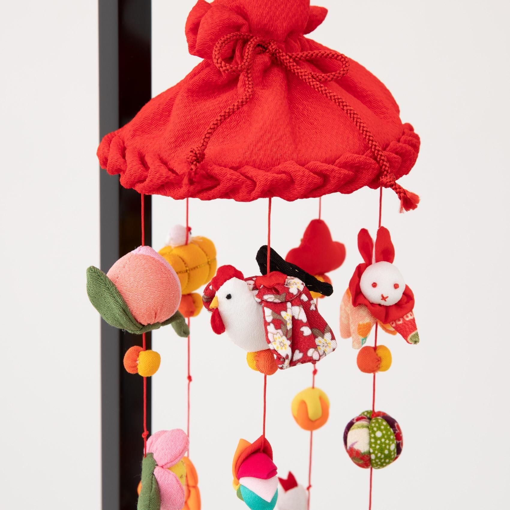 つるし雛 五本 台付き 雅