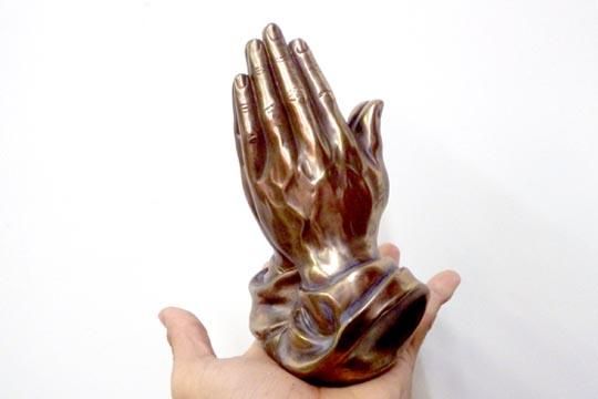 プレイハンド 祈りの手 インテリア 置物 アンティーク調 ブロンズ