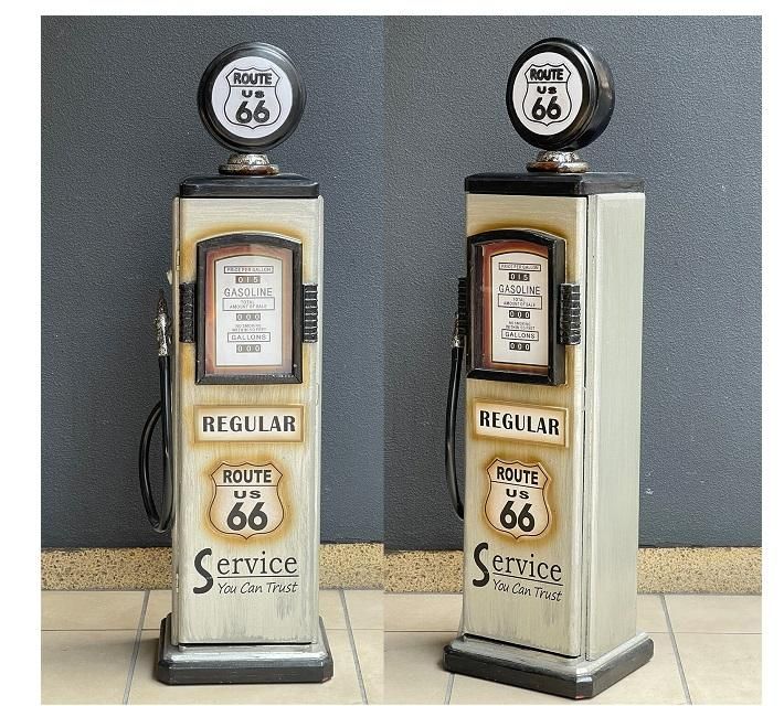 インテリア収納☆ROUTE66☆ガスポンプCDホルダー☆ルート66 【シルバー