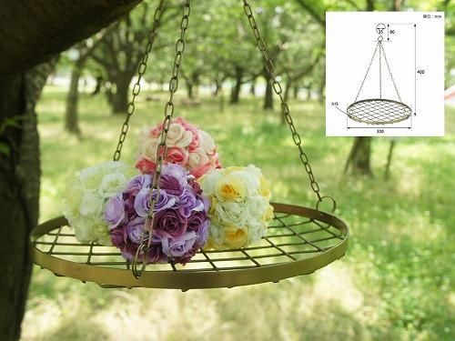 アイアン ハンギング ハンガー ラウンド アンティークゴールド