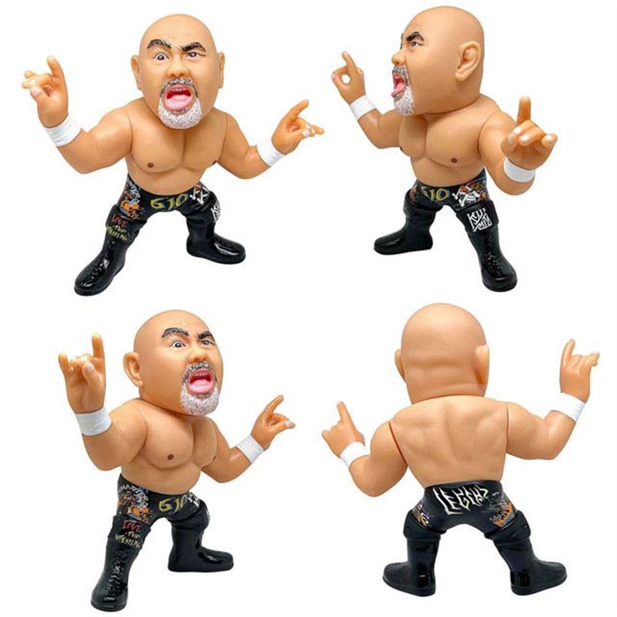 武藤敬司「プロレスLOVEポーズ」を楽しめる、全高約12cmのソフビ