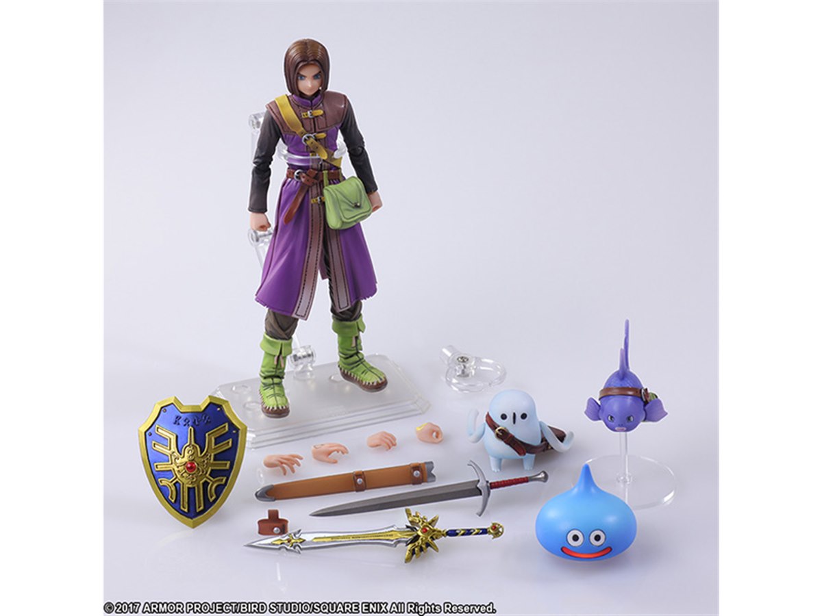 ドラゴンクエストXI」主人公を再現したアクションフィギュア、スライム