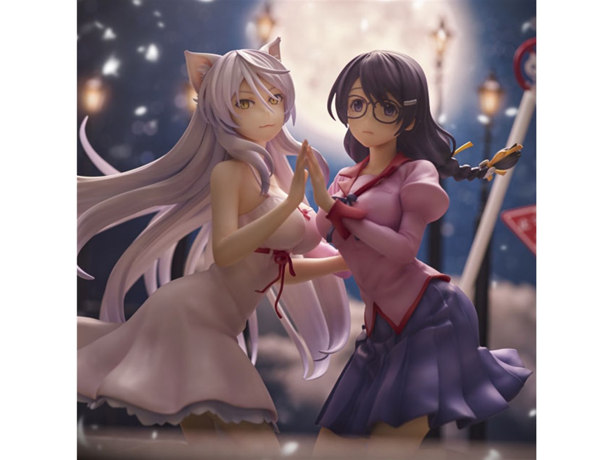 猫物語」羽川翼＆ブラック羽川が寄り添ったシーンを再現、2体セットが