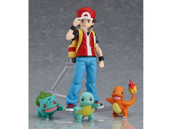 伝説のポケモントレーナー「レッド」をフィギュア化！ ポケモン3匹も