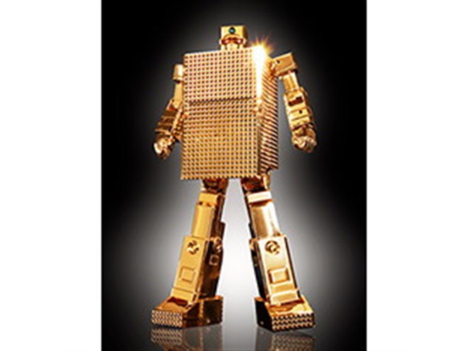 24金メッキ仕上げのフィギュア「超合金魂 ゴールドライタン」、12,960