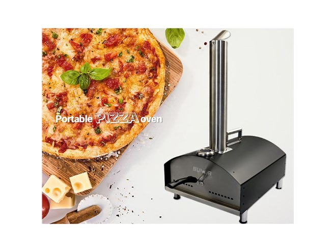 最大550度の「ポータブルピザオーブン」予約開始、ピザストーンや
