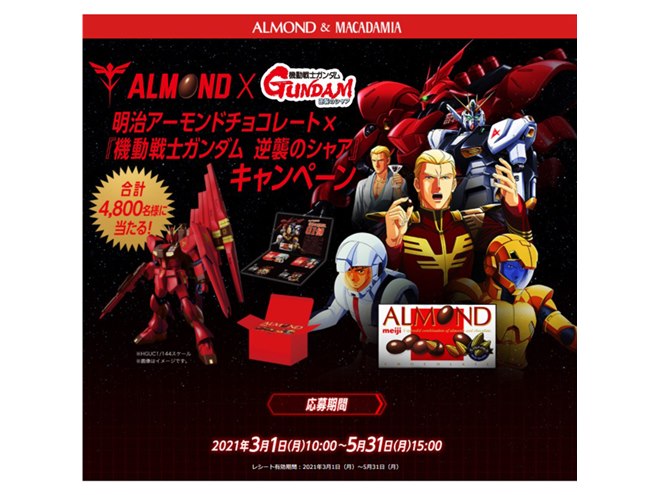 明治アーモンドチョコVer.のHGUCガンプラ「1/144 νガンダム」が当たる