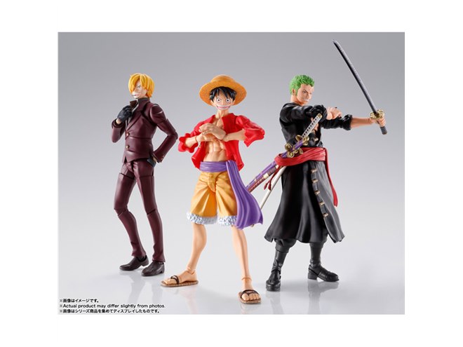 バンダイ、「ONE PIECE」鬼ヶ島討入衣装のルフィ/ゾロ/サンジがS.H.
