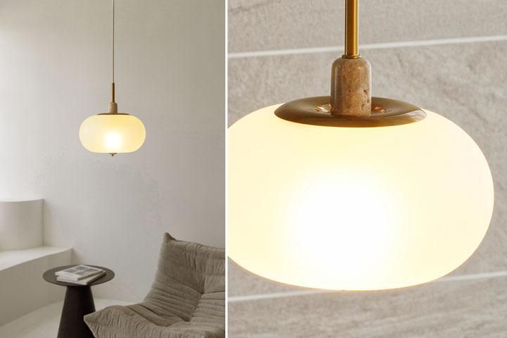 ペンダントライト LED ガラス 1灯 大理石 Parkano｜デザイン照明のCROIX