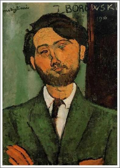 モディリアーニ【レオポルド・ズブロフスキーの肖像】 - 手描き 絵画