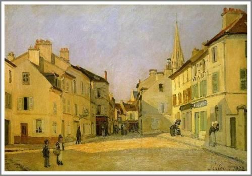 管52☆絵画☆アルフレッド・シスレー☆ アルジャントゥイユの馬車広路