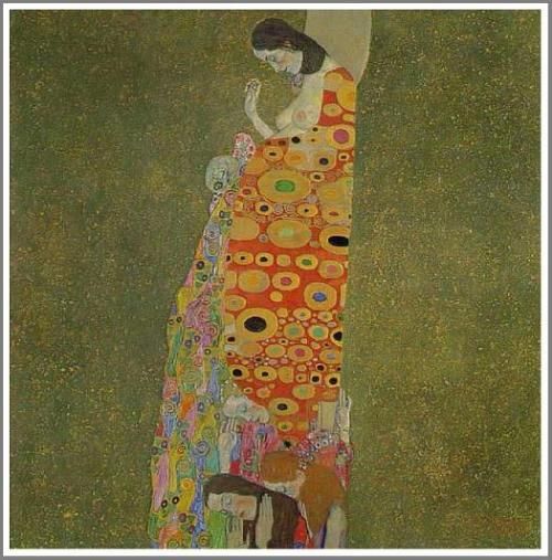 クリムト【希望2】 - 手描き 絵画（油絵複製画）販売のアート名画館