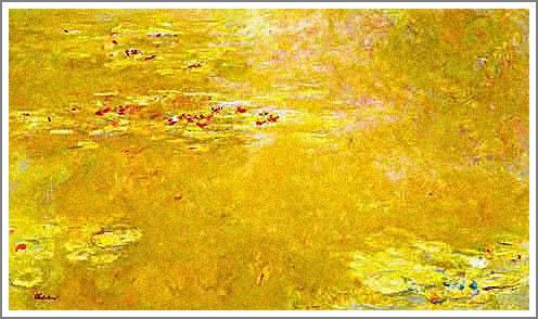 モネ【睡蓮～黄金色～】 - 手描き 絵画（油絵複製画）販売のアート名画館