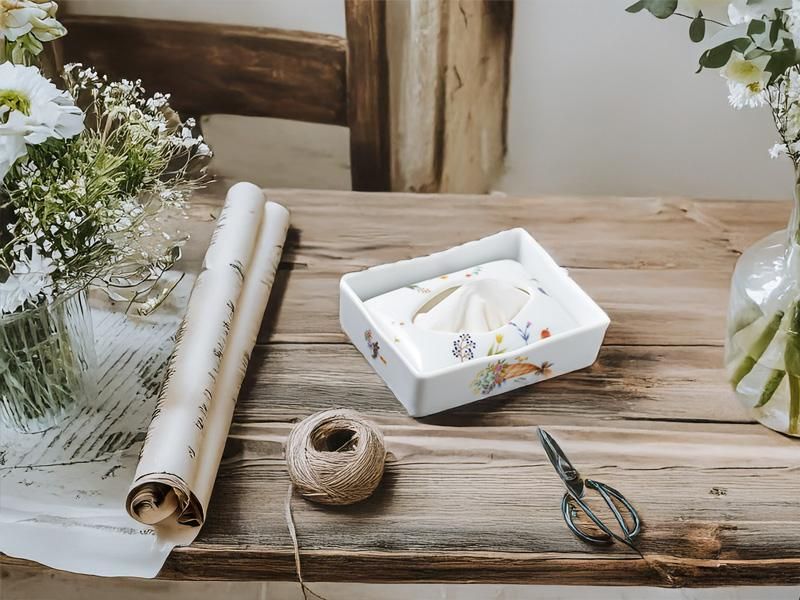 シンジカトウ 美濃焼 ポケットティッシュケース - 上質でおしゃれな花