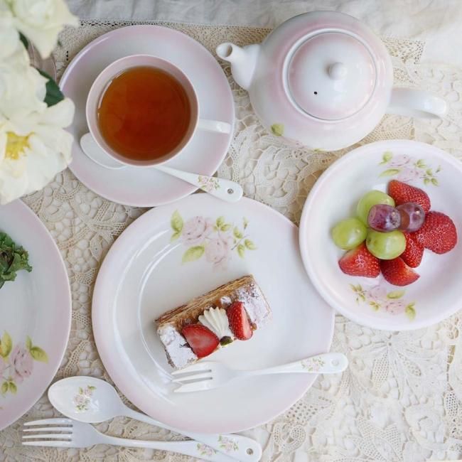 イマン ティーポット ダイアナローズ 薔薇 ローズ 日本製 ホワイト 白