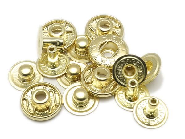 デザインホック用 バネホック大 頭なし3点セット ゴールド 5ヶ/PS2601