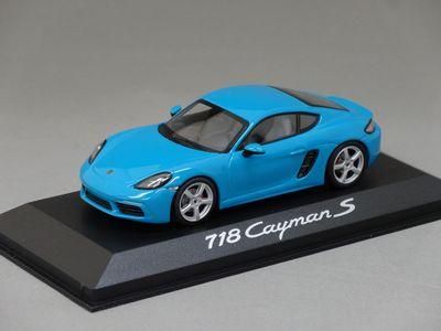 1/43 ミニチャンプス ポルシェ 718 ケイマンS （ブルー） - ミニカー