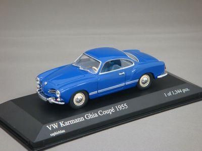 1/43 ミニチャンプス VW カルマンギア クーペ 1955 （ブルー