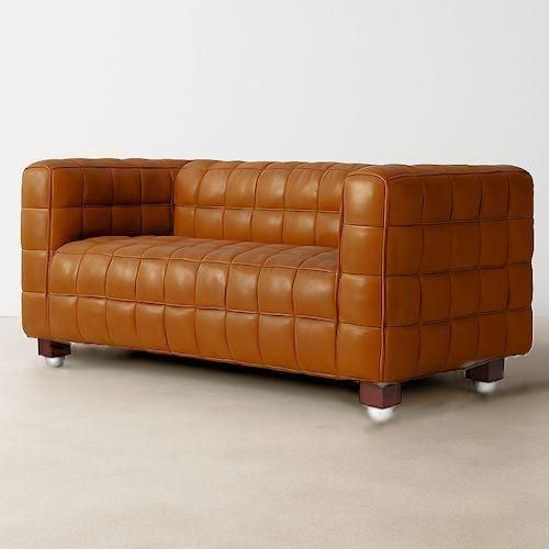 ヨーゼフ・ホフマン/KubusクーブスL2ダブルソファリプロダクト【レザー