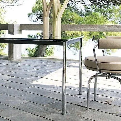 ル・コルビジェ/LC10ダイニングテーブル【W120×D80】スティールライン