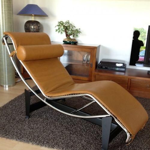 ル・コルビジェ/LC4シェーズロングChaiseLongue【レザー・スティール