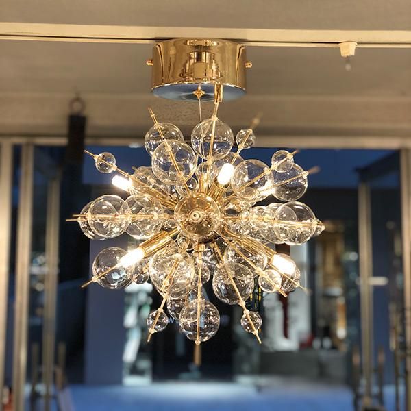 バブルシャンデリア「BALLON mini-バロンミニ」LED6灯 ゴールド