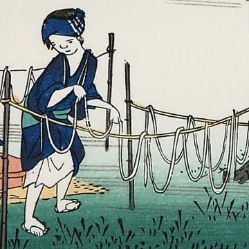 水口 名物干瓢 東海道五十三次 歌川広重 復刻版浮世絵