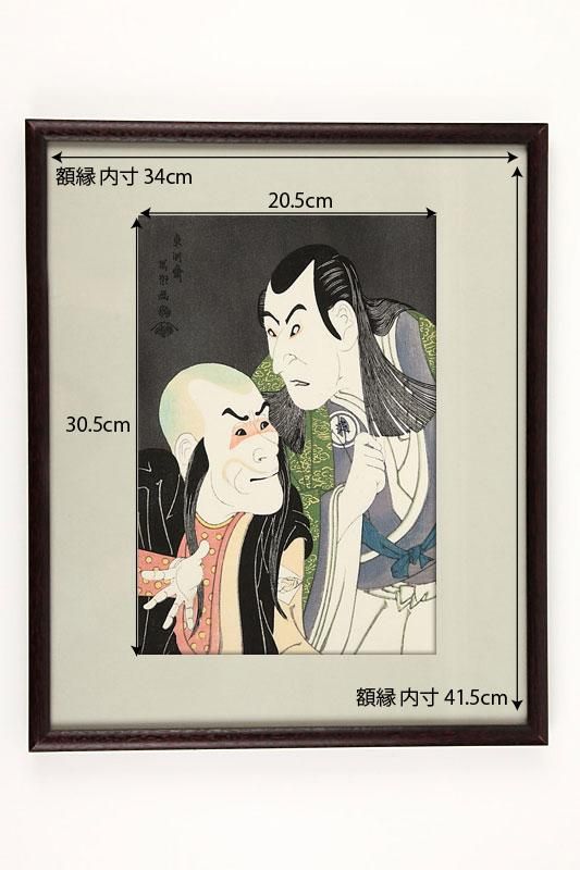 二世沢村淀五郎の川つら法眼 坂東善次の鬼の佐渡坊 東洲斎写楽 復刻版