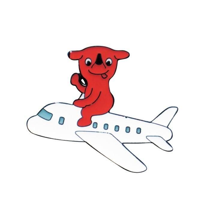 チーバくんピンバッジコレクション NEW飛行機 - ショップ＋チーバくん