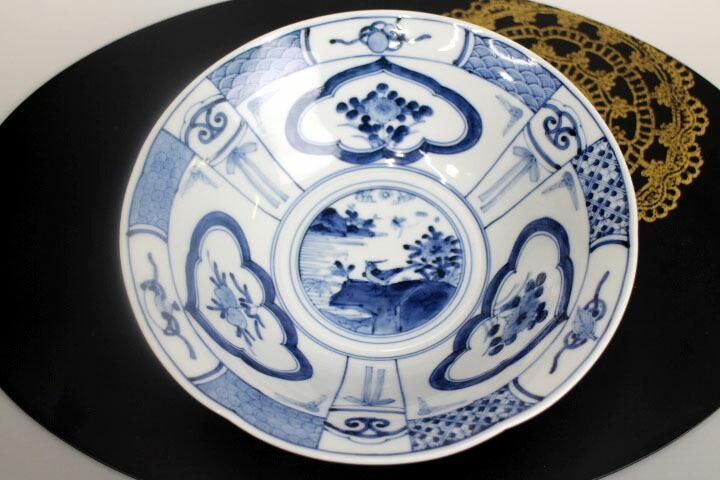 宮内庁御用窯】菓子鉢 芙蓉手宝寿紋/山本長左