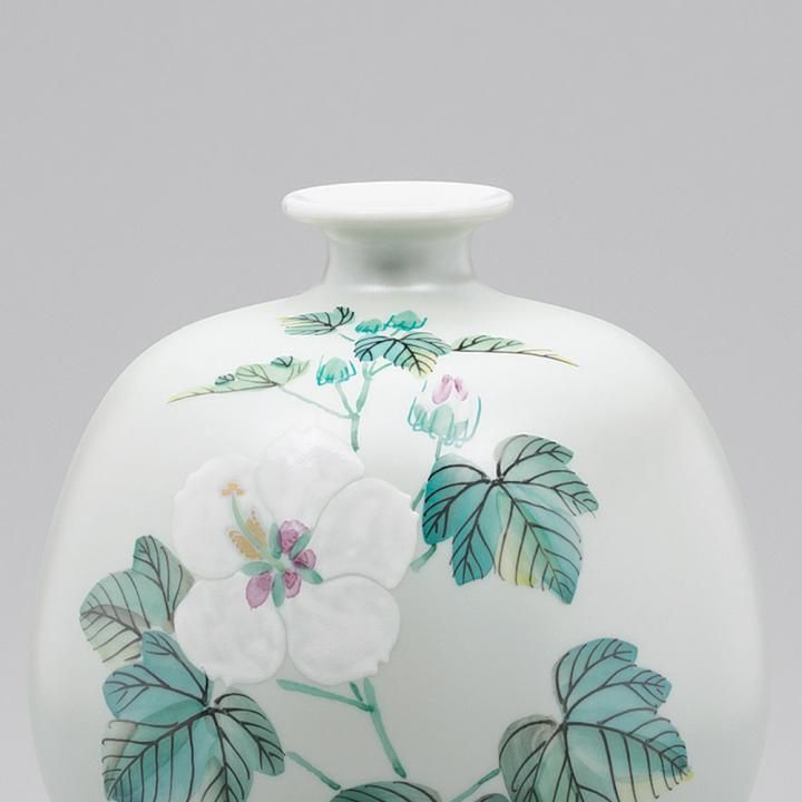 5.5号花瓶 芙蓉 化粧箱入り - 和食器の通販なら九谷焼専門店の陶らいふ