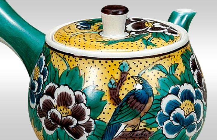 蓋付茶器 吉田屋花鳥