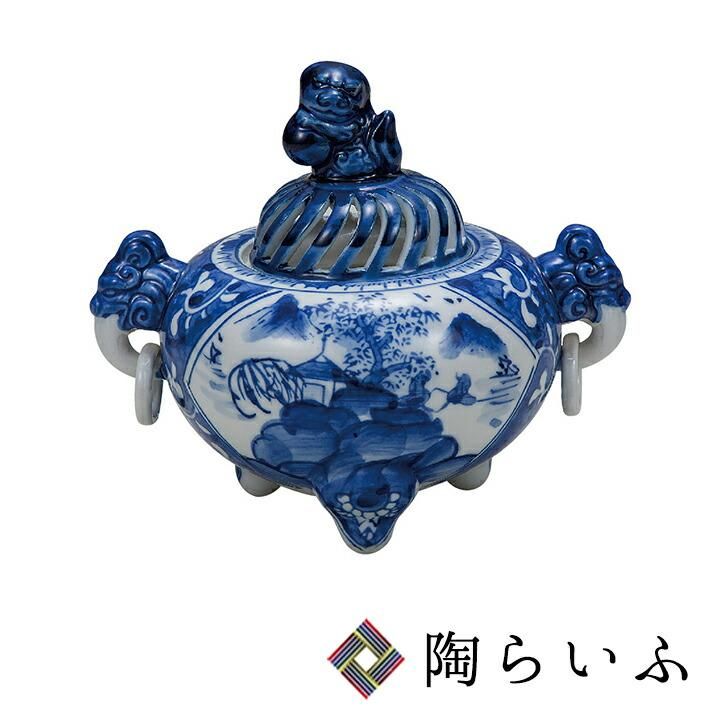 4.5号香炉 染付山水